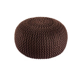 Tess - pouf - marron - plastique recyclé - ø45cm